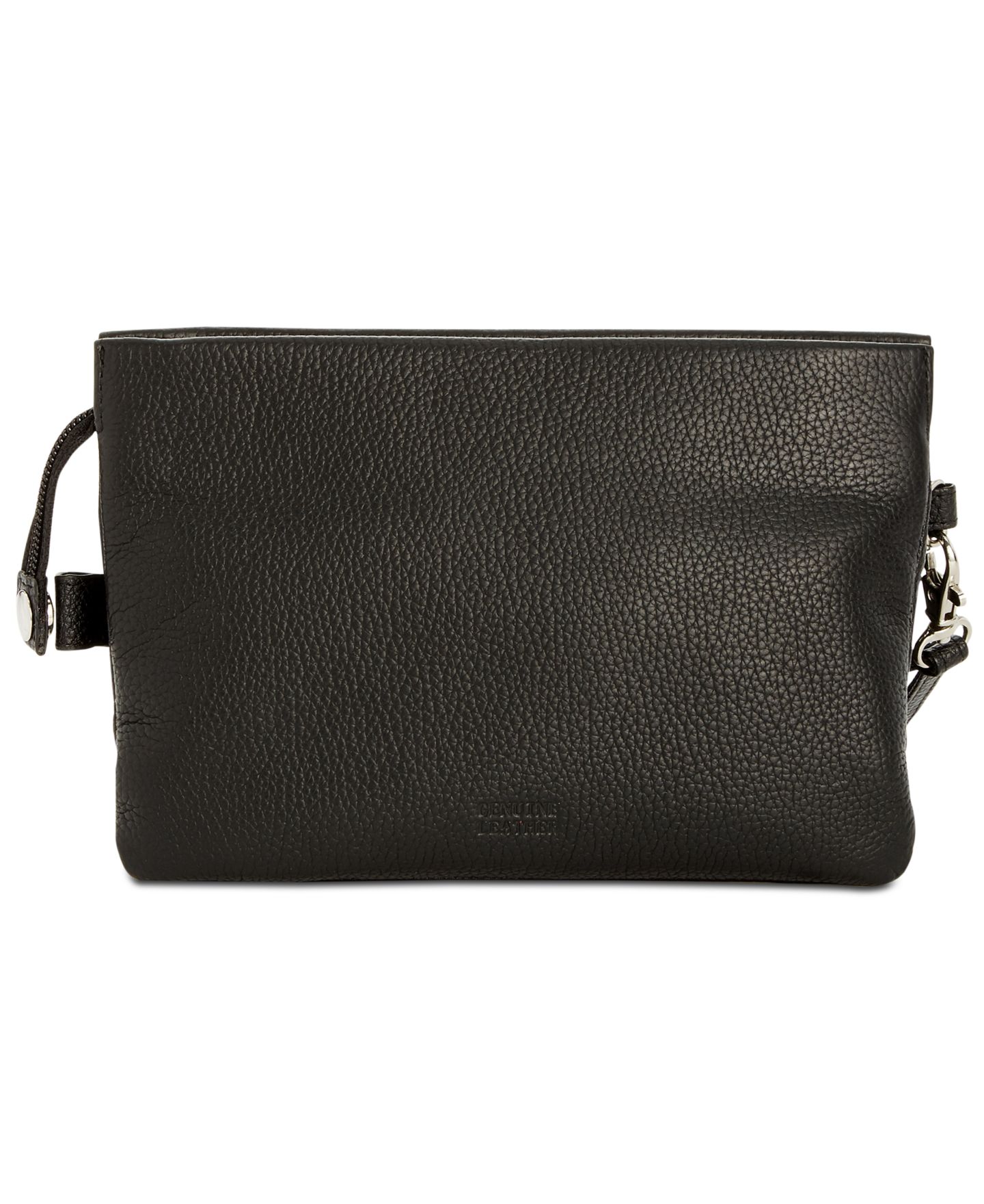 Женский кошелёк Giani Bernini Softy Leather Crossbody Wallet, цвет: Чёрный / Серебряный — фото 4