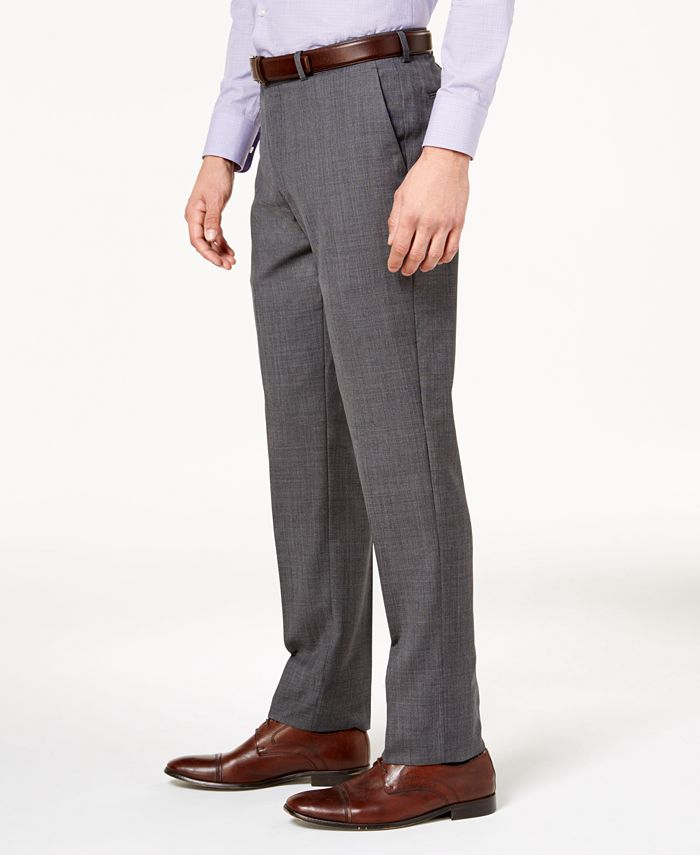 DKNY Men's Slim-Fit Medium Gray Glen Plaid Wool Suit & Reviews - Suits ...