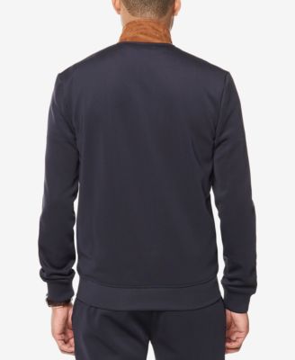 Sean John Men's Faux Suede Pieced Track Jacket, Created for Macy's