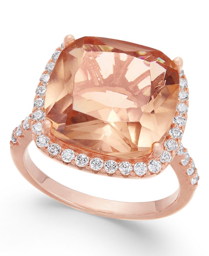 Simulated morganite engagement ring hotsell