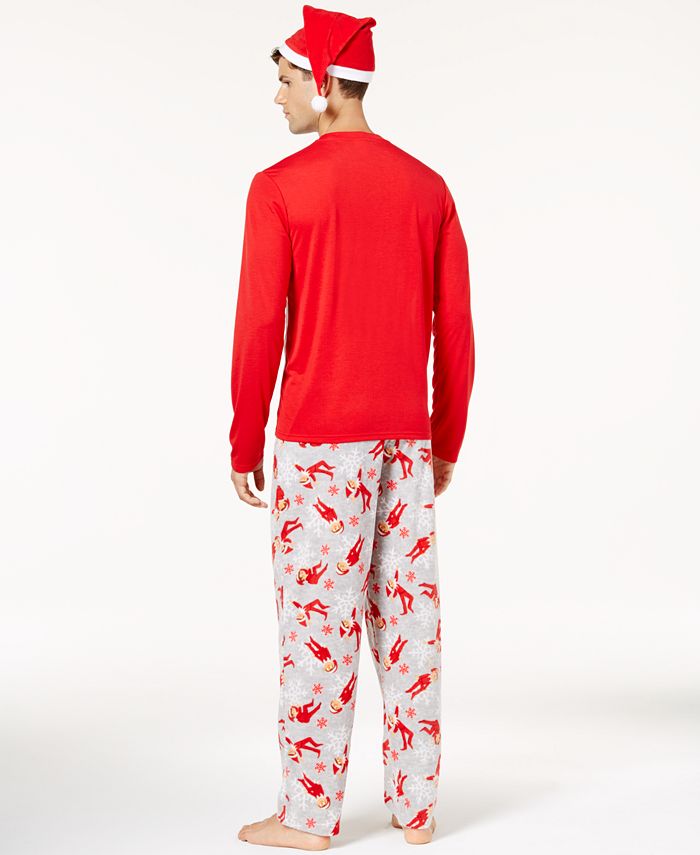 Briefly Stated Men's The Elf On The Shelf Pajama Set with Hat Macy's