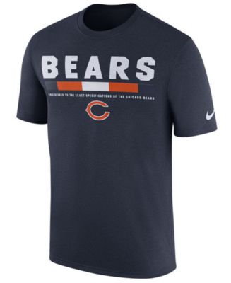 Nike Men's Chicago Bears Legend Staff T-shirt - Macy's