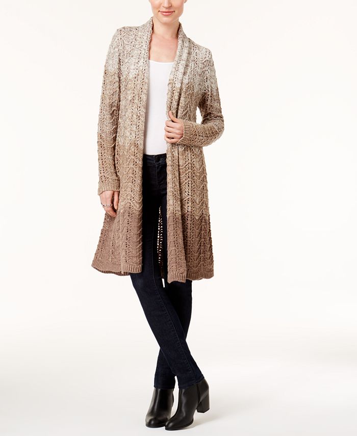 Style & Co Petite Ombré Duster Cardigan, Created for Macy's - Macy's