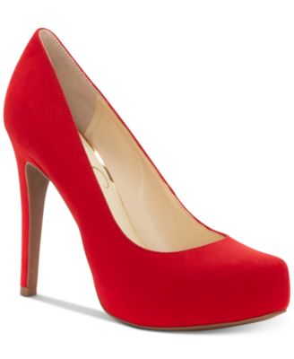 womens red pumps