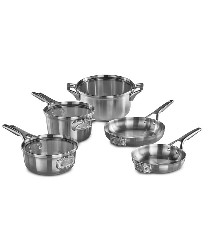 Calphalon Tri-Ply Stainless Steel 8 Piece Cookware Set - Macy's