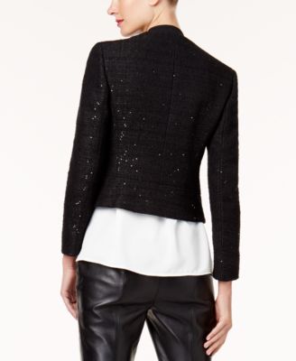 Anne Klein Embellished Tweed Jacket - Macy's