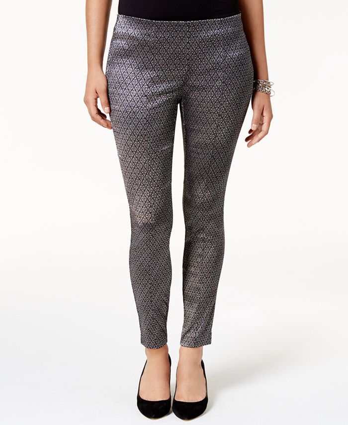 Alfani Petite Printed Skinny Pants, Created for Macy's - Macy's