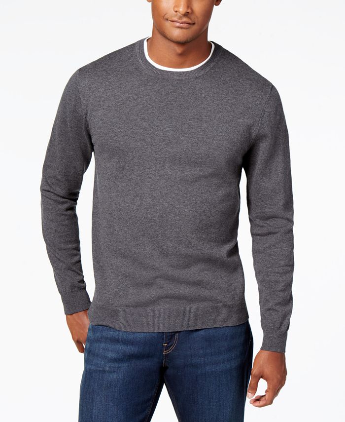 Club Room Men's Knit Crewneck Sweater, Created for Macy's - Macy's