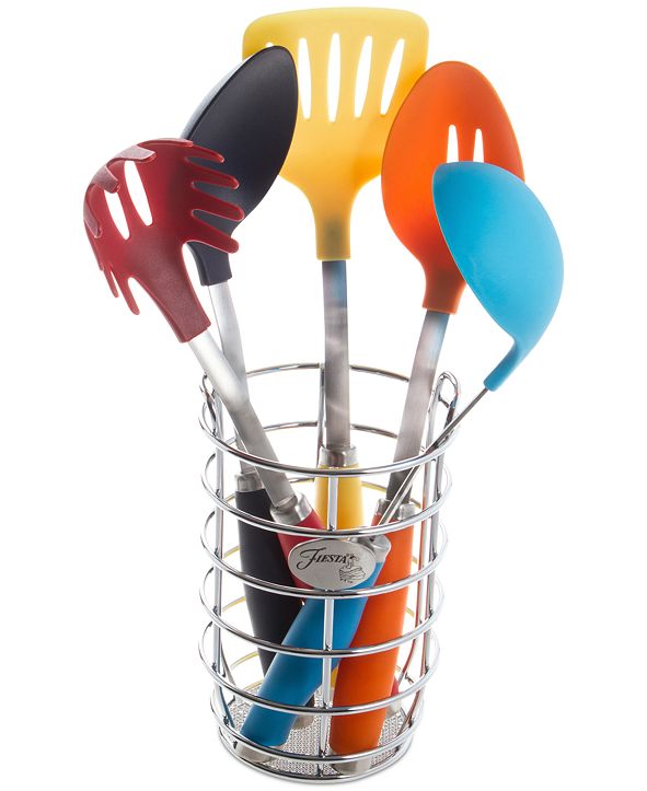 Fiesta 6Pc. Multi Utensil Set with Crock & Reviews Flatware Dining