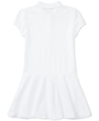 Toddler and Little Girls  Cotton Mesh Stretch Shortsleeve  Polo Dress