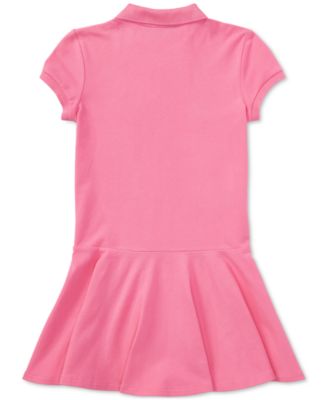 Girls' 7-16 Cotton Mesh Short-Sleeve Polo Dress