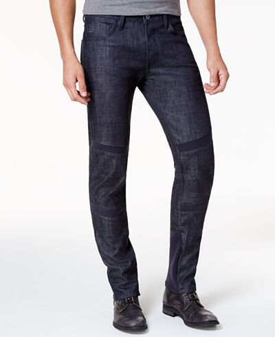 G-Star RAW Men's 5620 Chambray Slim Fit Moto Deconstructed Jeans ...