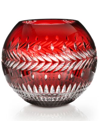 Waterford - Rose Bowl, Fleurology Meg Ruby Cased