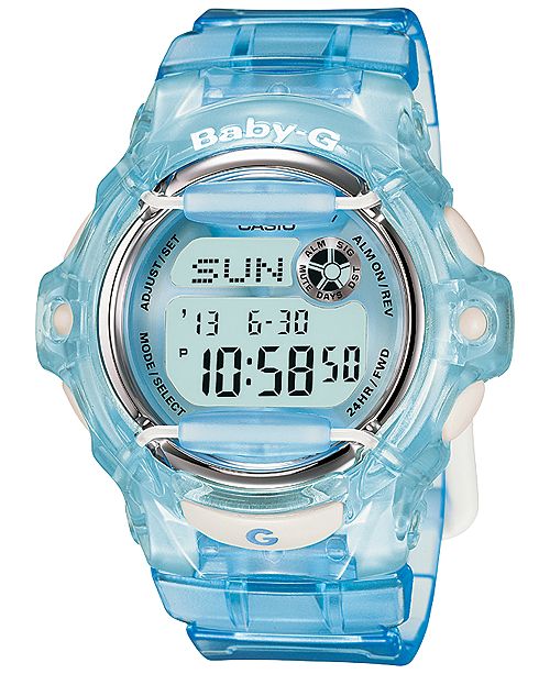 G Shock Women S Digital Baby G Blue Resin Strap Watch 43mm