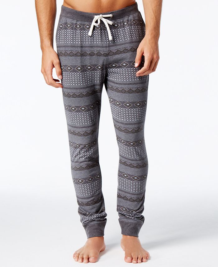 Bar III Men's Fair Isle Cotton Jogger Pajama Pants, Created for Macy's ...