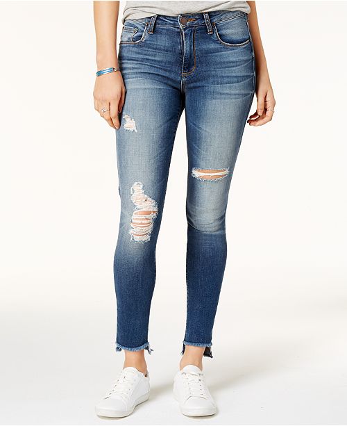 STS Blue Ellie High Rise Step-Hem Deconstructed Skinny Jeans - Jeans ...