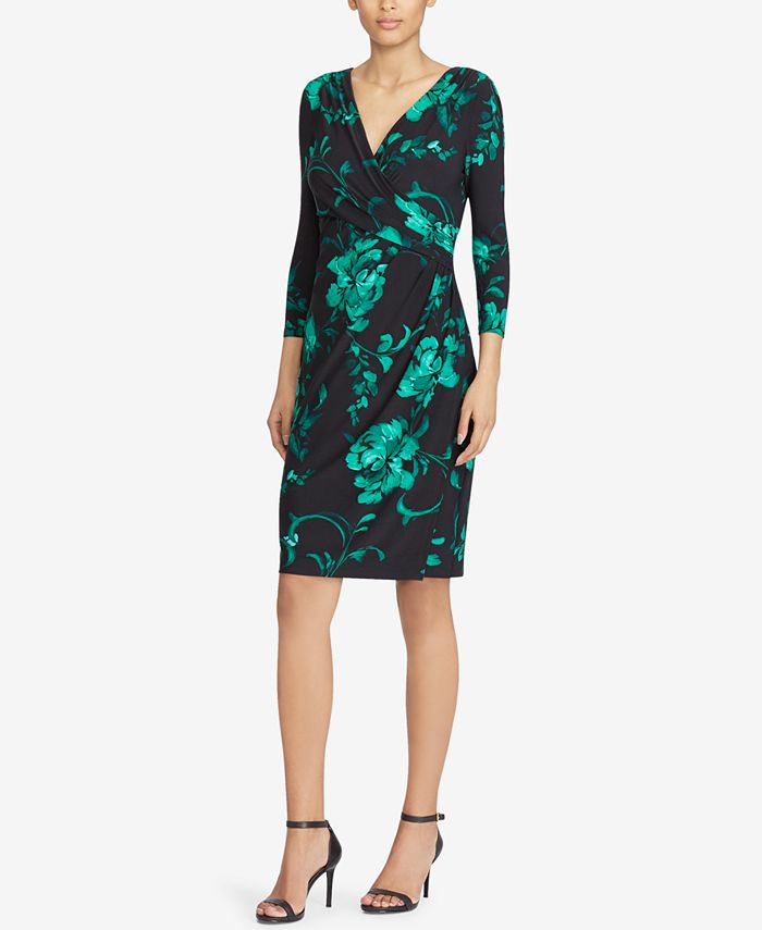 Lauren Ralph Lauren Shirred Jersey Dress - Macy's