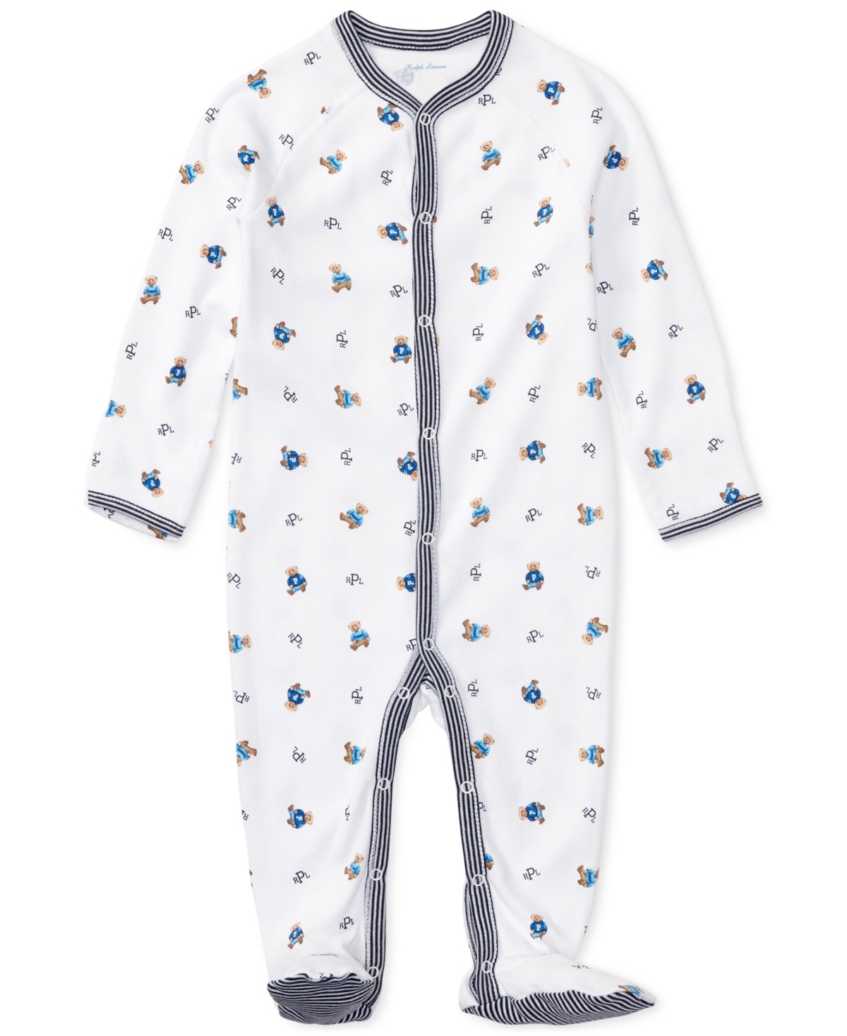 Polo Ralph Lauren Baby Boys Bear Cotton Footed Coverall — фото 1