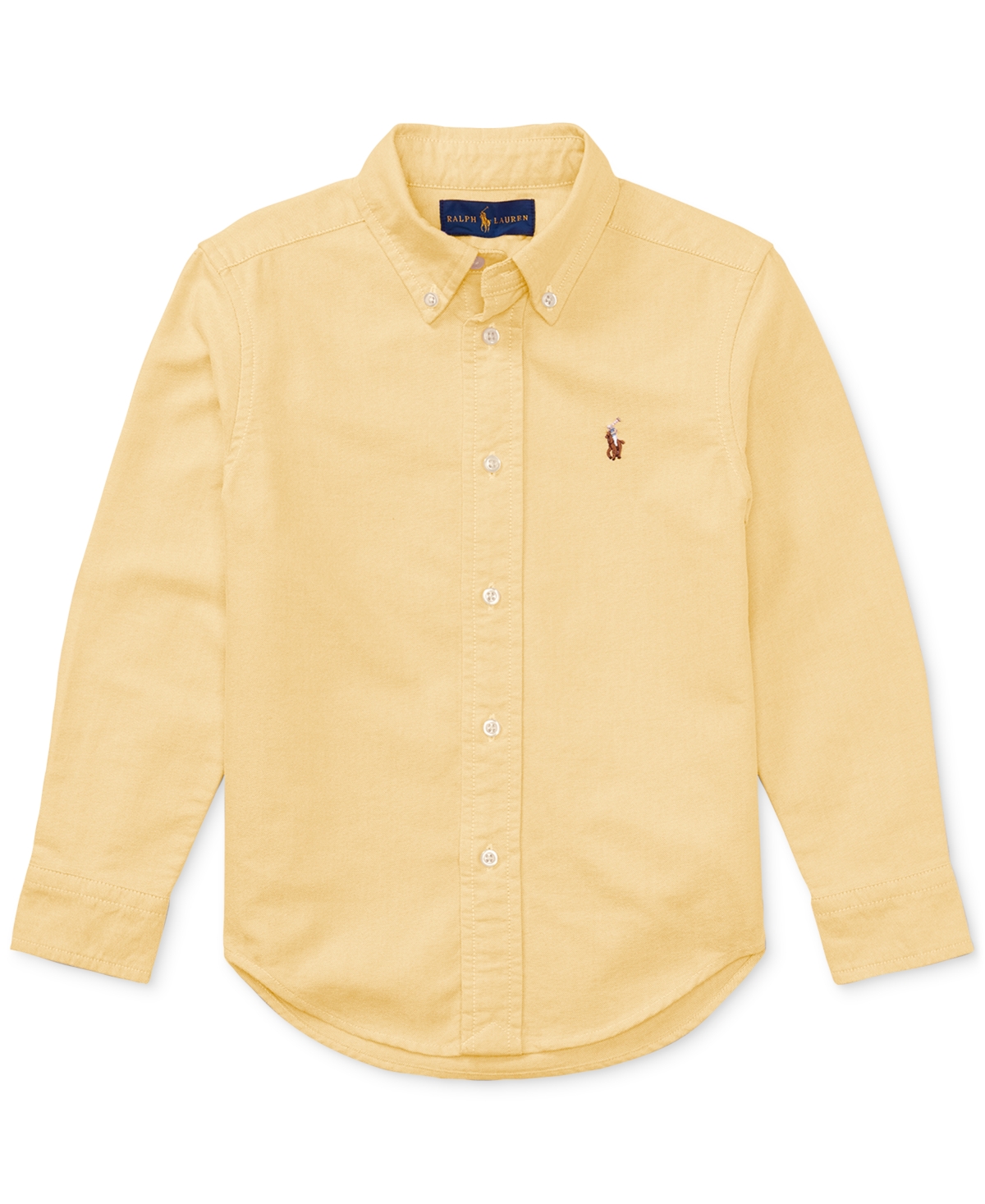 Polo Ralph Lauren Kids' Toddler And Little Boys Cotton Oxford Shirt In Yellow