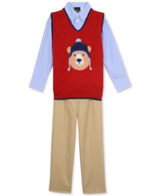 Pants and Button-Down Shirt Set Nautica Boys 3-Piece Sweater