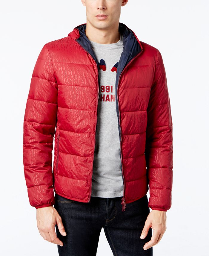 A|X Armani Exchange Armani Exchange Men's Reversible Logo-Print Puffer  Jacket & Reviews - Coats & Jackets - Men - Macy's