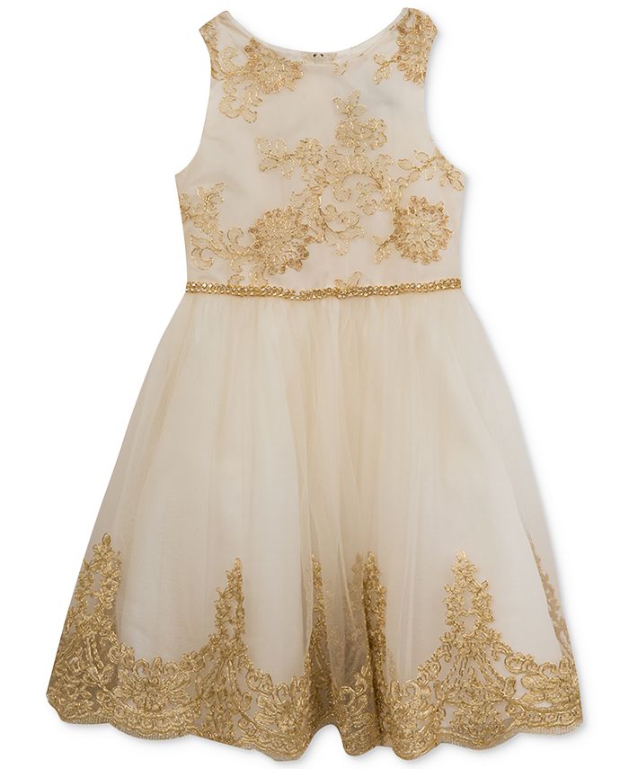Rare Editions Embroidered Bodice Party Dress Little Girls