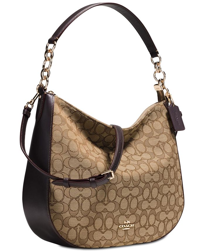 COACH Chelsea Hobo 32 in Signature Jacquard - Macy's