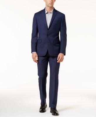 Ryan Seacrest Distinction Modern-Fit Navy Birdseye Suit Separates ...