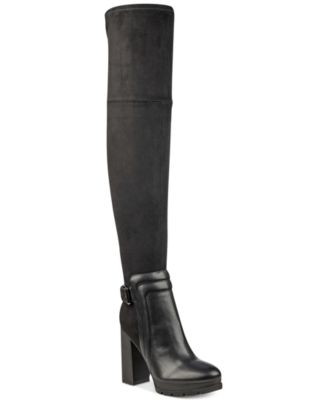 GUESS - Women's Sleek Over-The-Knee Lug Boots