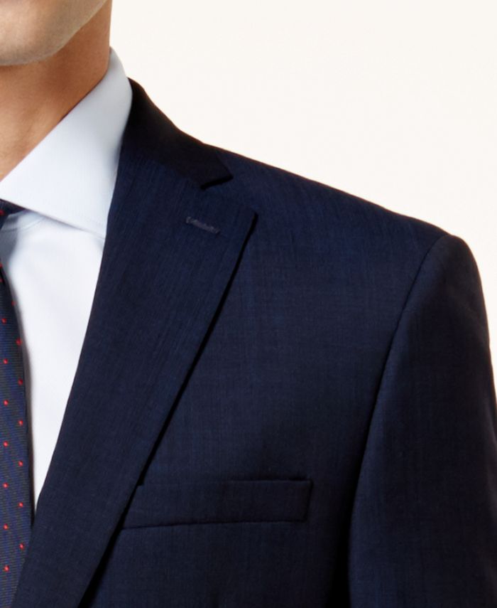DKNY Men's Slim-Fit Blue Sheen Suit & Reviews - Suits & Tuxedos - Men ...