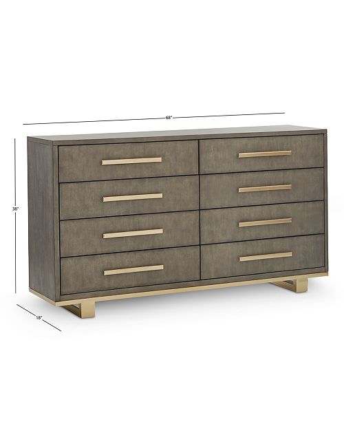 Furniture Petra Shagreen Bedroom Furniture, 3Pc. Set (King Bed