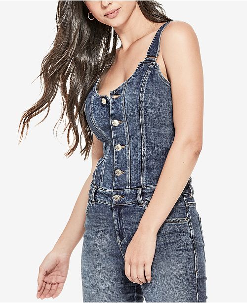 GUESS Denim Jumpsuit & Reviews Pants & Capris Women Macy's