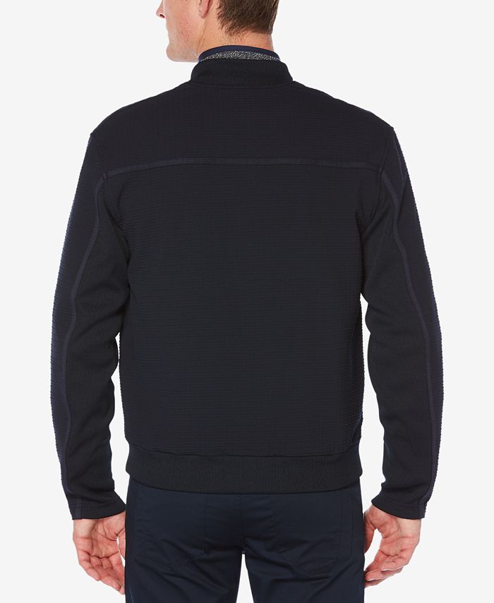 Perry Ellis Men's Textured Bomber Jacket - Macy's