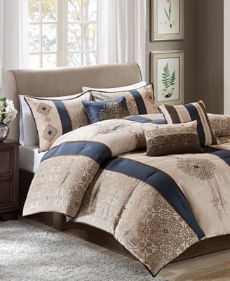 Donovan Jacquard Medallion 7-Pc. Comforter Sets