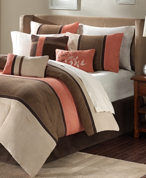Madison Park Palisades 7-pc. King Comforter Set Bedding In Coral