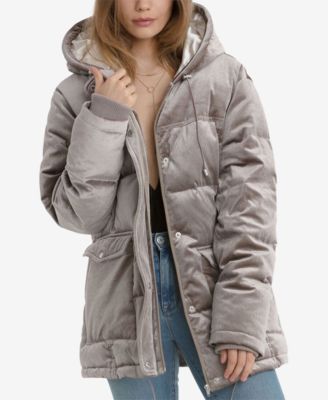 avec les filles hooded down puffer coat