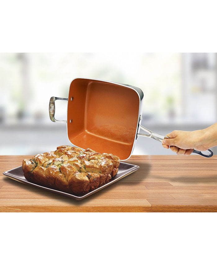 Gotham Steel Stainless Steel Nonstick Ti-Ceramic 9.5 Square Fry Pan - Copper