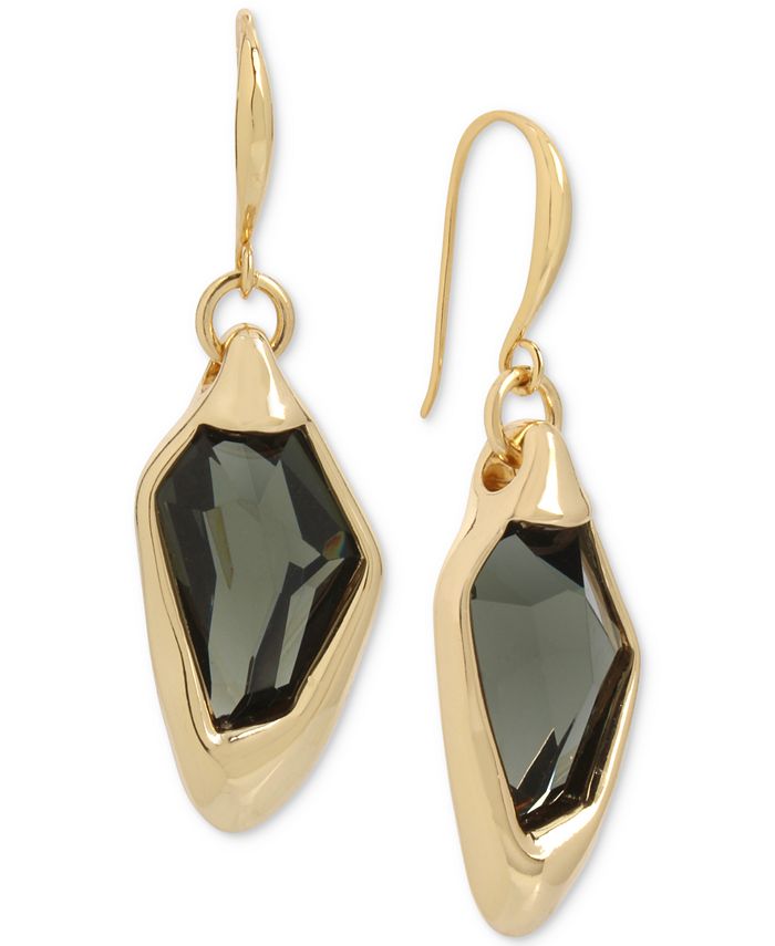 Robert Lee Morris Soho Gold Tone Green Stone Drop Earrings Macy s