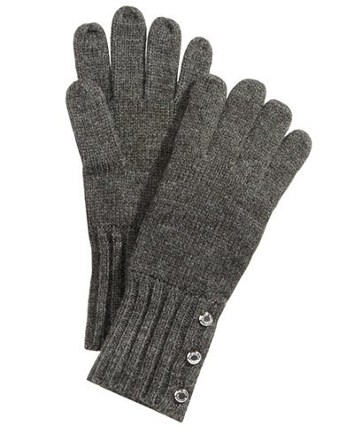 MICHAEL Michael Kors Ribbed-Cuff Knit Gloves