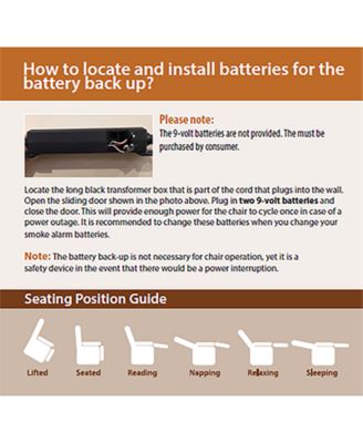 Furniture Karwin Leather Power Lift Reclining Chair