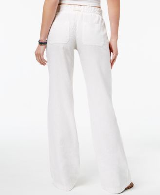 Juniors' Oceanside Wide-Leg Drawstring Pants 