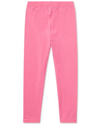 Girls 2T-6X Stretch Embroidered Pony Stretch Cotton Leggings