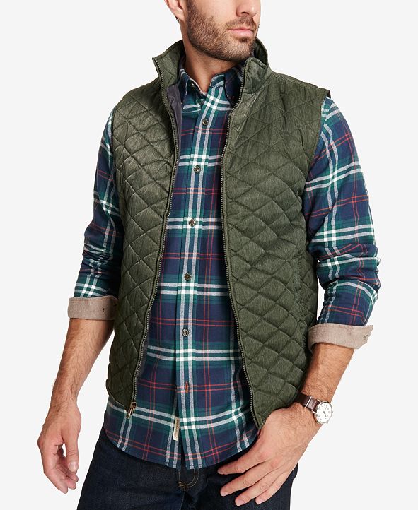 Weatherproof Vintage Men's Quilted FullZip StandCollar Vest, Created