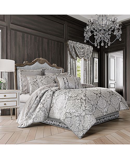 J Queen New York Bel Air 4-Pc. Silver Queen Comforter Set ...