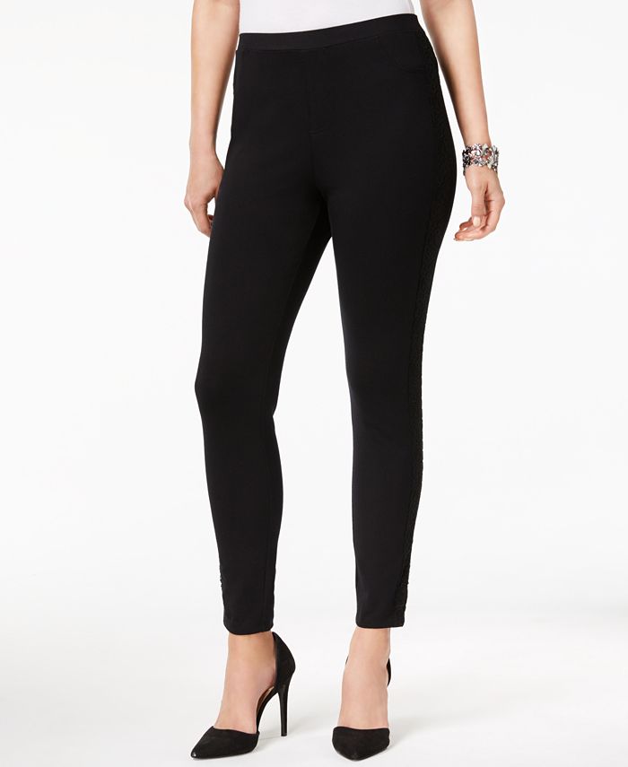 Style & Co Lace-Trim Leggings, Created for Macy's - Macy's