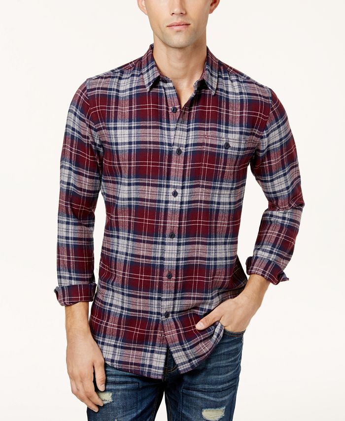American Rag Men's Fallon Plaid Flannel Shirt, Created for Macy's - Macy's