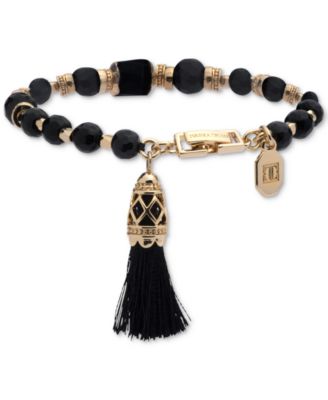 Ivanka Trump - Gold-Tone Beaded Tassel Flex Bracelet