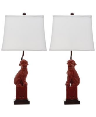 Foo Dog Set of 2 Table Lamps