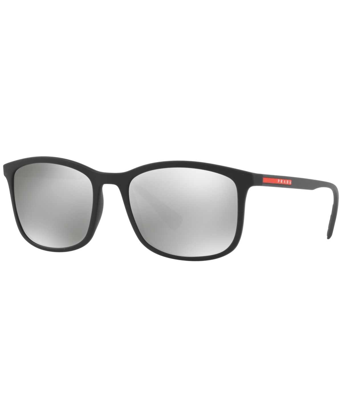 Shop Prada Men's Sunglasses, Ps 01ts In Black,silver Mirror
