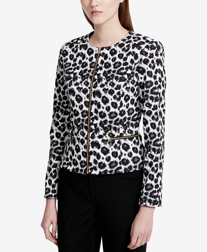 Calvin Klein Animal Print Jacket Macy s